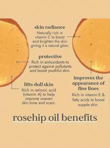 100毫升玫瑰果籽油純冷壓未混和油，適用於頭髮和指甲護理保濕劑，玫瑰果臉部護理油 - 100ML - 查看 3