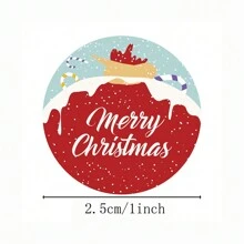500pcs/Roll Merry Christmas Stickers - Multicolor - View 3