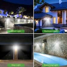 1pc Solar-Powered Motion Sensor Wall Lights - Bright LED Security Lighting For Garden, Stairs, Pathway - Dusk To Dawn, Weatherproof, Easy Install - White Light - View 4