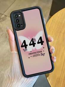1pc Fashionable Thickened Shockproof Pink Halo Affirmative Trust Ladder Vintage Spirit Angel Pattern Phone Case, Compatible With IPhone& Compatible With Samsung Galaxy