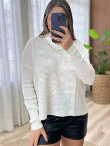 Women Sweaters - 白色 - 查看 2