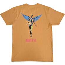 Nirvana | Official Band T-Shirt | In Utero Angel (Back Print) - Naranja - Ver 2