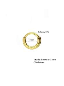 1Piece Stainless 316L Surgical Steel Segment 3 Layer Septum Nose Rings Hoops For Women Clicker Tragus Helix Piercing