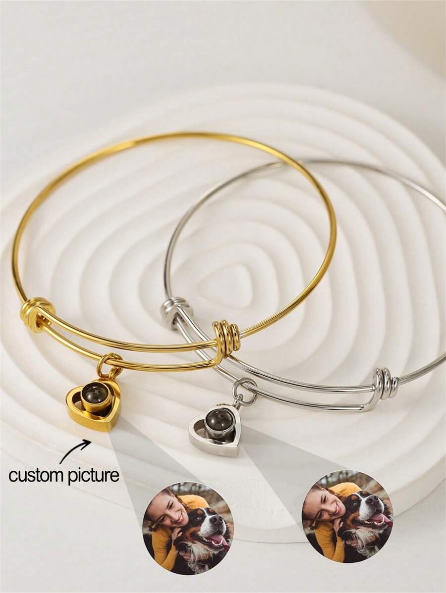 1 chiếc vòng tay ảnh chiếu tùy chỉnh, vòng đeo tay ảnh chiếu cá nhân, quà tặng tùy chỉnh cho mẹ, quà tặng Giáng sinh, quà tặng sinh nhật