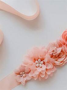 1pc Women Bridal Belt Wedding Dress Waist Chain Artificial Rose Faux Pearls Belt Handcrafted Wedding Accessories Bride Bridesmaids Belt Dress Decoration Valentine's Day Accessories - Wedding Belt - View 15
