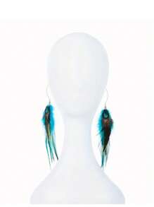 1 Pair Of Exquisite Feather Drop Earrings - Unique Retro-Inspired Design, Versatile For Daily Wear, Perfect Party Accessories, Bold -Inspired Jewelry - Thoughtful Gift Idea For Women