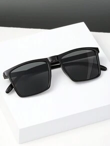 1 件女士复古几何简约方形框架太阳镜，防紫外线，适合夏季、海滩、度假休闲装 - 彩色 - 查看 1