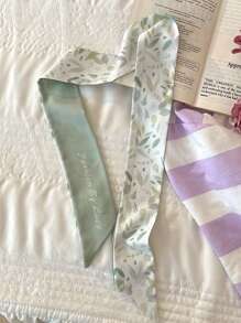 6条/套女士复古法式发带，包含绿色、粉色、蓝色和白色花卉、波点和格纹图案。时尚百搭的发带，风格优雅简约，适合日常佩戴、休闲聚会、通勤、度假、发型设计、化妆和时尚配饰搭配。粉色配饰情人节头巾发带吸汗带，秋冬季发带发饰，女士优雅围巾头巾柔软头巾 - 彩色 - 查看 3