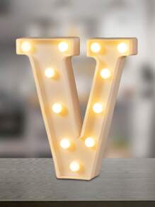 Decorative Letters With Bluelander LED Lights (AA Batteries Included) - V - 查看 1