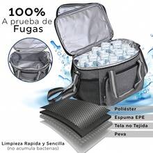 Lonchera Termica De Gran Capacidad Con Correas 15l Hielera - Gris - Ver 5