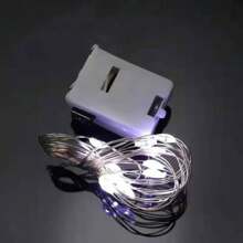 1/12/40 包 LED 串灯 - 20 个 LED 银色灯串 - 防水，含电池，星月灯 - 非常适合 DIY 婚礼、派对、卧室、圣诞节、感恩节、情人节和母亲节装饰 - 白色 - 查看 17