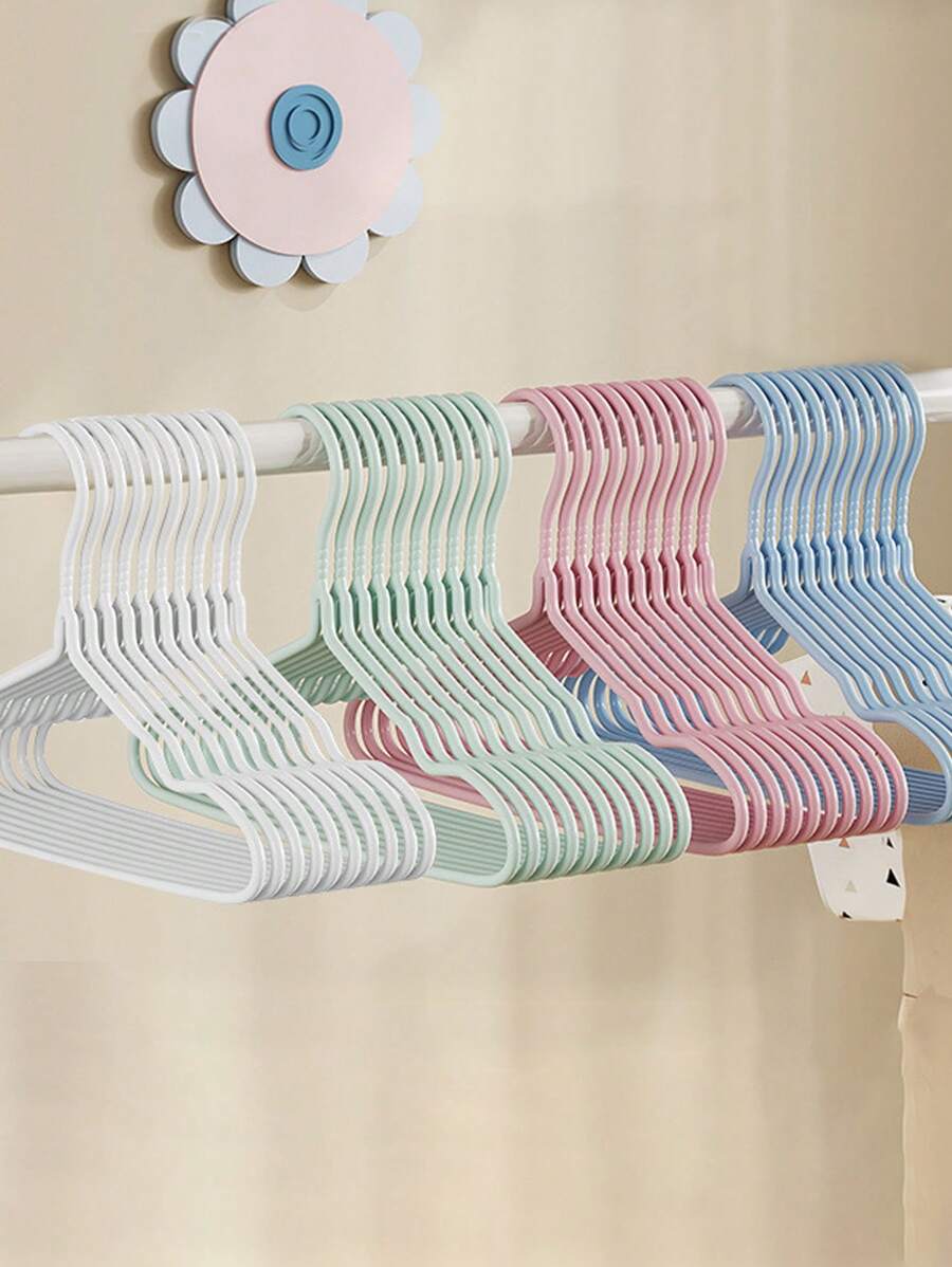 20 cái/10 cái Móc treo quần áo trẻ em chống trượt Móc treo quần áo cho bé Giá phơi đồ tại nhà Tủ quần áo trẻ sơ sinh Tình yêu Valentine - Móc treo quần áo trẻ em chống trượt liền mạch - Xem 1