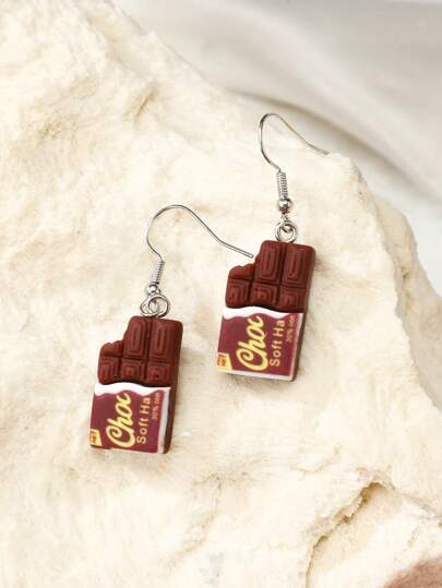 أقراط قطرات الشوكولاتة