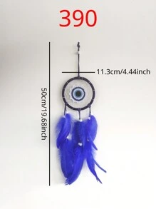 1 件蓝色 Nazar Boncu ğ U 捕梦网 - 这款令人惊叹的彩虹装饰可带来好运并驱散负能量 - 非常适合家庭、墙壁、窗户或花园装饰