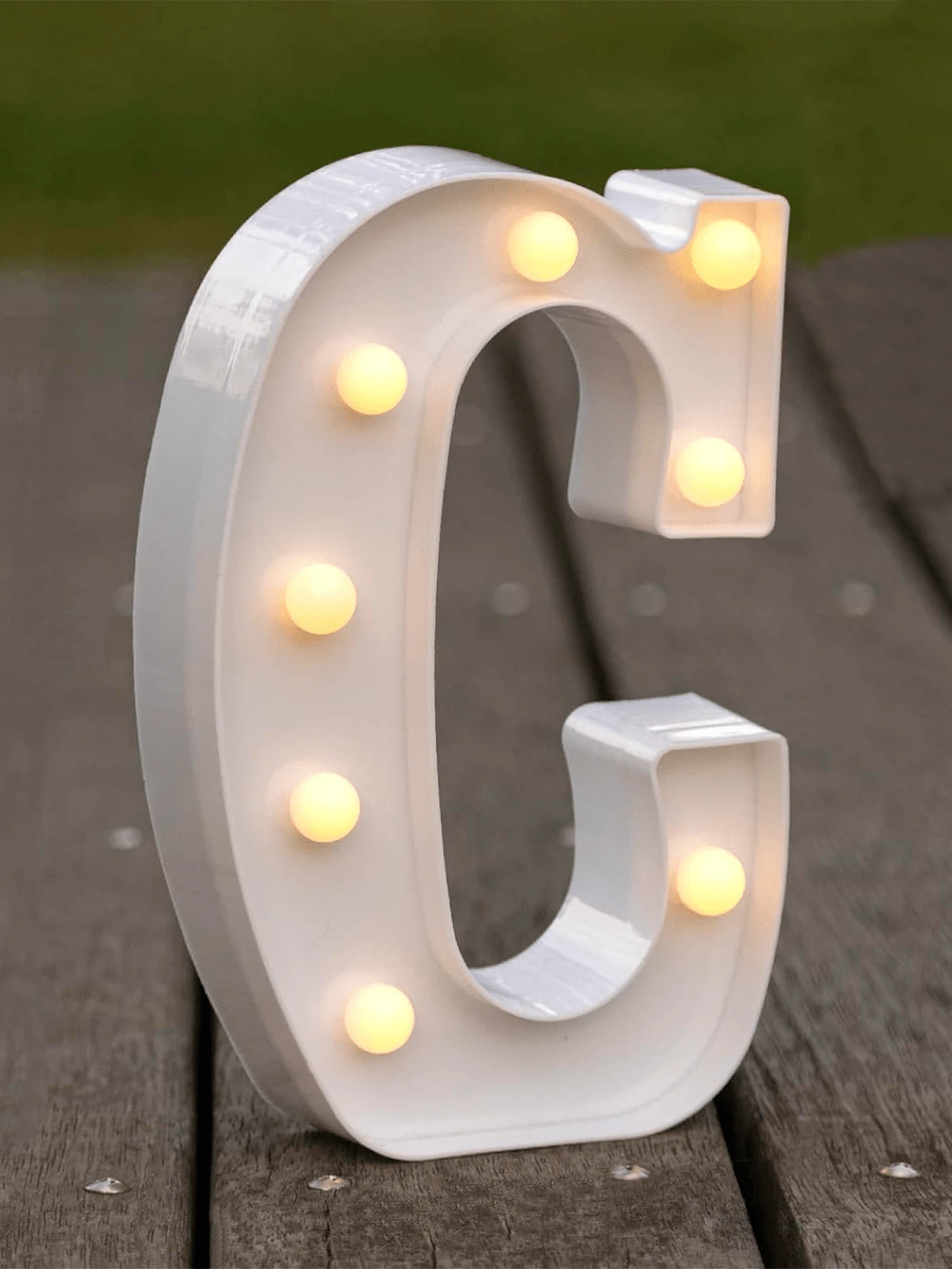 Decorative Letters With Bluelander LED Lights (AA Batteries Included) - C - 查看 1