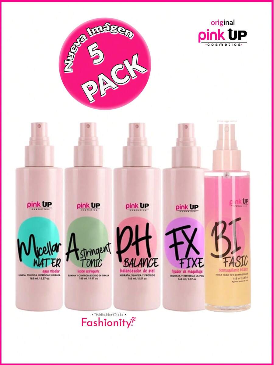Kit Básico Skin Care 5 piezas Pink Up - transparente - Ver 1