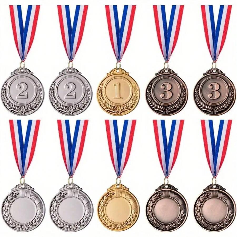 Golden/Silvery/Bronze Award Medals, Winner Medals For Competitions, Party, 2 Inches - Multicolor - View 1