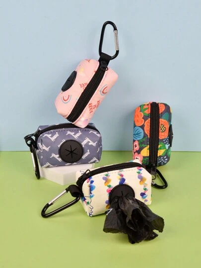 1pc Fashion Design Dog Poop Bag Holder For Leash Attachment Without Leash And Poop Bag