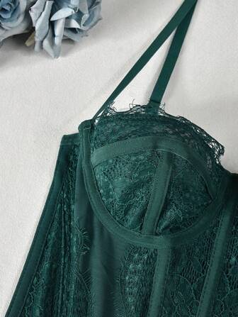 1pc Lace Bustier Cute Corset Tops For Women Sexy Going Out Party Club Top With Buckle