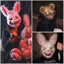 Halloween Party Horror Costume Prop Rabbit Mask, Cyperpunk Style Cool Mask - Multicolor - View 3