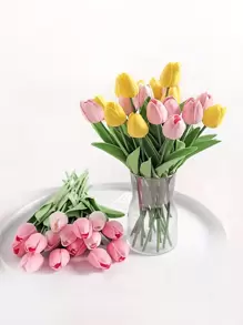 12 pezzi di fiori di tulipano artificiali assortiti, rosa chiaro e bianco rosa, adatti per la decorazione di giardini esterni, decorazioni interne ed esterne, decorazione di vasi, piante finte, decorazione per tutte le stagioni, oggetti di decorazione per la stanza, decorazione floreale domestica, davanzale, portico, vaso da giardino interno ed esterno, decorazione per matrimoni e feste, forniture per feste di compleanno, regalo per la festa della mamma e del papà, decorazione in stile bohémien, accessori per composizioni floreali fai-da-te