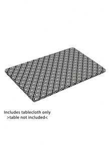 1 pieza Mantel impermeable rectangular de poliéster con funda elástica ajustable, se adapta a mesas plegables de 4/6/8 pies, protector de mesa lavable para picnic, camping, exterior