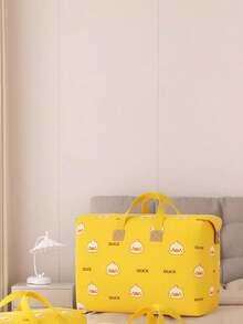 Large Capacity Storage Bag For Sorting Plush Dolls, Clothes, And Comforters, No Vacuum Needed - Yellow - View 3