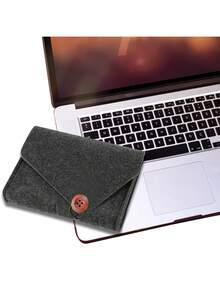 1pc Power Adapter Case Storage Bag, Felt Portable Electronic Accessories Storage Bag - Multicolor - View 3