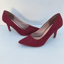 Women Heeled Sandals - Màu Đỏ Sâu - Xem 4