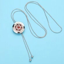 Aromatherapy Pendant Necklace Long Tassel Necklace Aromatherapy Essential Oil Diffuser Necklace DIY Tree Cat Flower Perfume Box Sweater Chain Open Locket Perfume Necklaces Aroma Jewelry