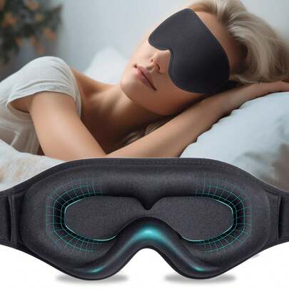 2 chiếc/1 chiếc Mặt nạ mắt 3D có đường viền để ngủ & bịt mắt để nối mi, Tấm che mắt mềm mại thoải mái có dây đeo có thể điều chỉnh, Mặt nạ mắt 3D có đường viền nâng cấp bịt mắt cho nam nữ, Chặn ánh sáng, Mặt nạ mắt có dây đeo có thể điều chỉnh, Thoáng khí & mềm mại để ngủ, Yoga, Du lịch