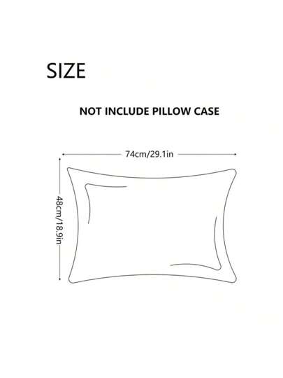 1pc Exquisite European Geborduurde Zijden Like Fabric Section Kussen Neck Back Support, Medium Height Core Home Bedding, Moisture Absorbing Breathable Pillow, Living Room Bedroom view 2