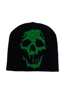 1 Peça Gorro de Malha com Caveira Masculino, Estilo de Rua Esqueleto Outfit de Outono