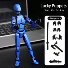 13关节可动人偶，3D打印第三代人偶玩具，DIY全身减压玩具，款式随机 - 1人偶+7配件 - 查看 16