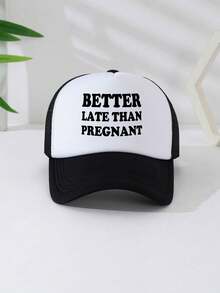 1入組男女通用可調節卡車司機印花棒球帽，遮陽帽，高級海綿網格帽，搞笑爸爸帽，適用於日常使用和戶外活動，如旅行，遠足，游泳，沙灘，登山 - 款式B - 查看 8