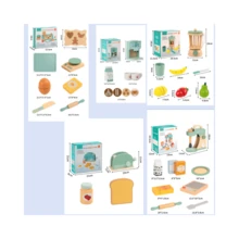 1入組模擬咖啡機廚房玩具烹飪套裝娃娃屋配件兒童區材料生日禮物寶寶 - 藍色 - 查看 10