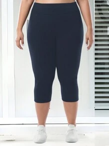 Plus Size 3 Packs Capris Leggings For Women Stretchy X-Large-5X Tummy Control High Waist Spandex Workout Yoga Pants Buttery Soft Summer Outfits - 彩色 - 查看 6