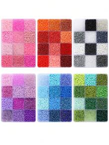 6000pcs 3mm MultiColor Optional 12 Grid Rice Bead Set Box For DIY Jewelry Necklace Bracelet Ring Making - 12-grid Rice Bead Set - View 5
