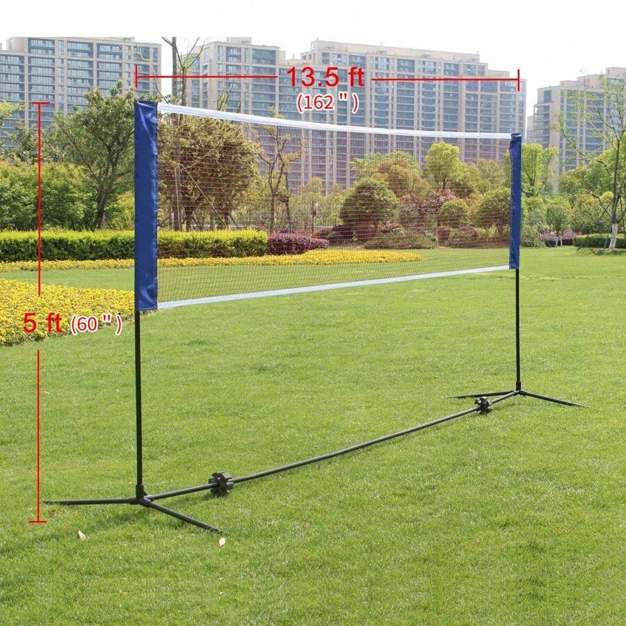 10/14/17/20FT Portable Badminton Tennis Net Adjustable Height With Carrying Bag Stand/Frame Large Volleyball Net For Playing Pickleball,Volleyball,Tennis,Lawn - Easy And Fast Assembly - 14FT - View 1