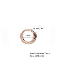 1Piece Stainless 316L Surgical Steel Segment 3 Layer Septum Nose Rings Hoops For Women Clicker Tragus Helix Piercing