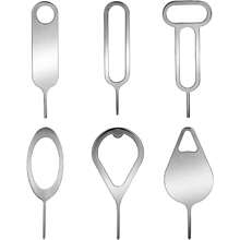 Herramienta de remoción de tarjeta SIM de 3/6/9 piezas, pins expulsor de bandeja de tarjeta en acero inoxidable para remover tarjeta pin de manera segura de todo tipo de teléfonos y tablets