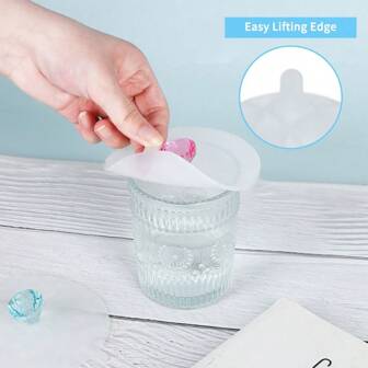 6pcs/2pcs Set Creative Mug Cover  Anti-Dust, Airtight Seal,  Silicone Hot Cup Lids