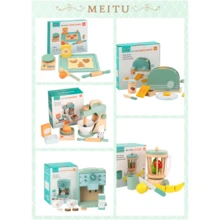 1入組模擬咖啡機廚房玩具烹飪套裝娃娃屋配件兒童區材料生日禮物寶寶 - 藍色 - 查看 4