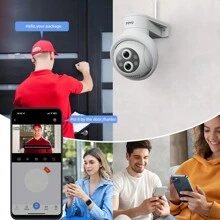 MMQ Security Camera Wireless, 2K Dual Lens Camera For Home Security, Outdoor Camera PTZ With 10X Hybrid Zoom, Auto Tracking Human Detection, 2-Way Talk, Color Night Vision, Work With Alexa