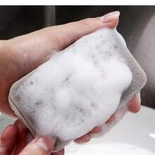 5pcs/Set High-Density Double-Sided Cleaning Sponges - White & Gray, Multi-Purpose For Kitchen And Bathroom - Grey - View 3