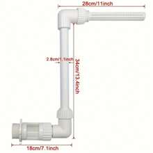 1入組泳池瀑布噴泉，帶有可調節的1.1英寸噴頭及7.1英寸底座，易於在地下池、花園景觀裝飾中安裝，白色 - 白色 - 查看 2