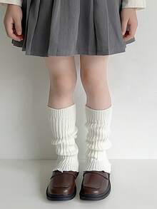 3 pares de calentadores de piernas de moda para niñas bebés y niños, adecuados para uniforme escolar y uso diario - Multicolor - Ver 6
