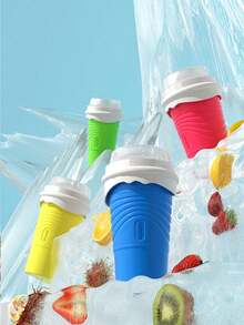 1pc Squeeze-To-Freeze Cup, Silicone Ice Cream Cup For Homemade Drinks, Quick Ice Making And Cooling,Ice,Food,,Kitchen,Travel,Kitchen Items,Kitchen Tools,Kitchen Things. - One Size - View 9