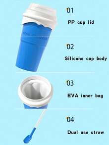 1pc Squeeze-To-Freeze Cup, Silicone Ice Cream Cup For Homemade Drinks, Quick Ice Making And Cooling,Ice,Food,,Kitchen,Travel,Kitchen Items,Kitchen Tools,Kitchen Things. - One Size - View 5