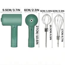 高速手持式電動打蛋器，支援USB充電，3速攪拌器，適用於奶油、蛋糕及麵粉攪拌，堅固的ABS材料 - 廚房工具 - 查看 7